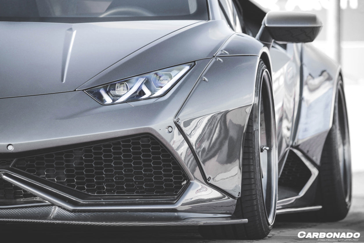 2015-2020 Lamborghini Huracan LP610 DE Style Front Lip - Carbonado