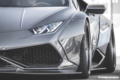 2015-2020 Lamborghini Huracan LP610 DE Style Front Lip - Carbonado