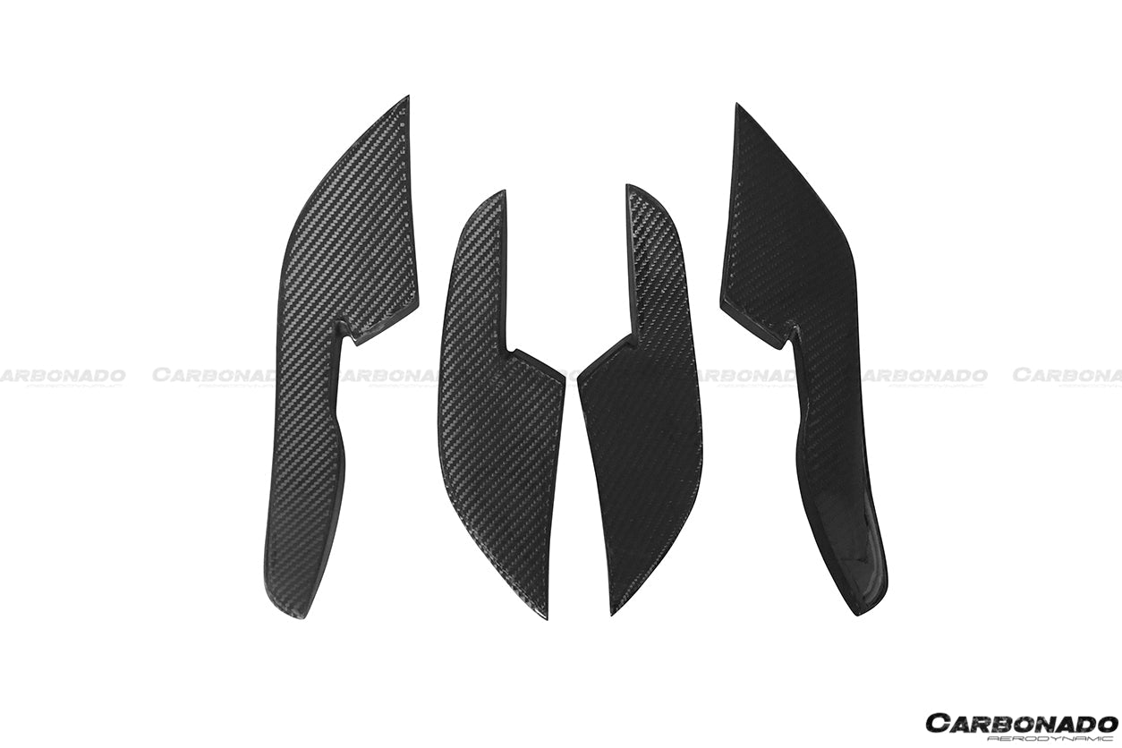 2013-2018 Audi RS6 Avant BS Style Carbon Fiber Front Bumper Canards - Carbonado