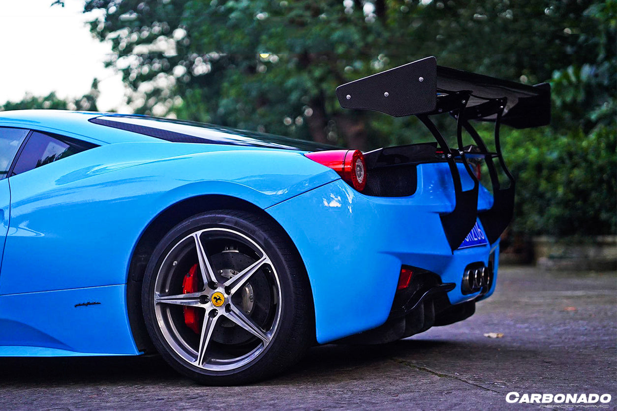 2010-2015 Ferrari 458 Coupe/Spider SR Style Trunk Spoiler - Carbonado