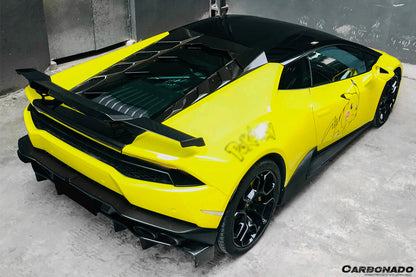 2015-2020 Lamborghini Huracan LP610/LP580 MD Style Carbon Fiber Trunk Spoiler w/ Base - Carbonado