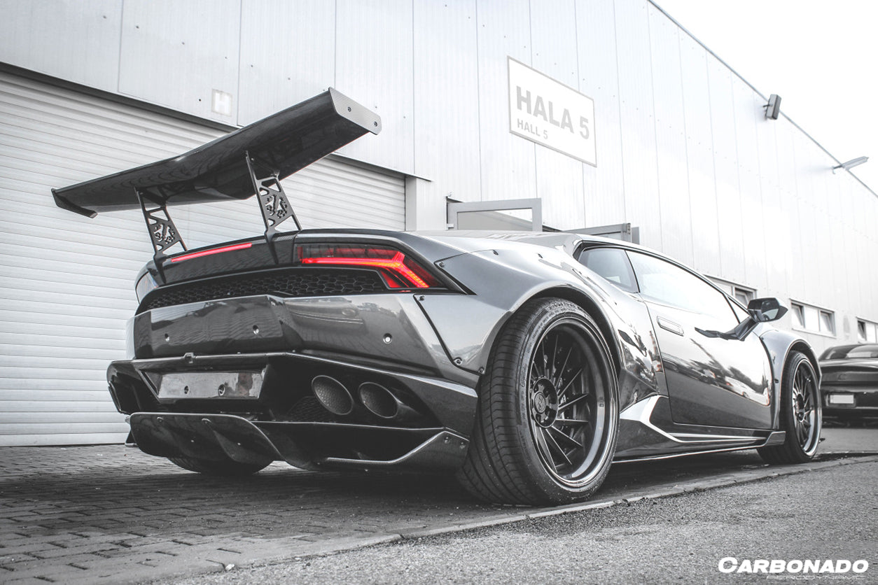2015-2020 Lamborghini Huracan LP610/LP580 DE Style Wide Fender Flares - Carbonado