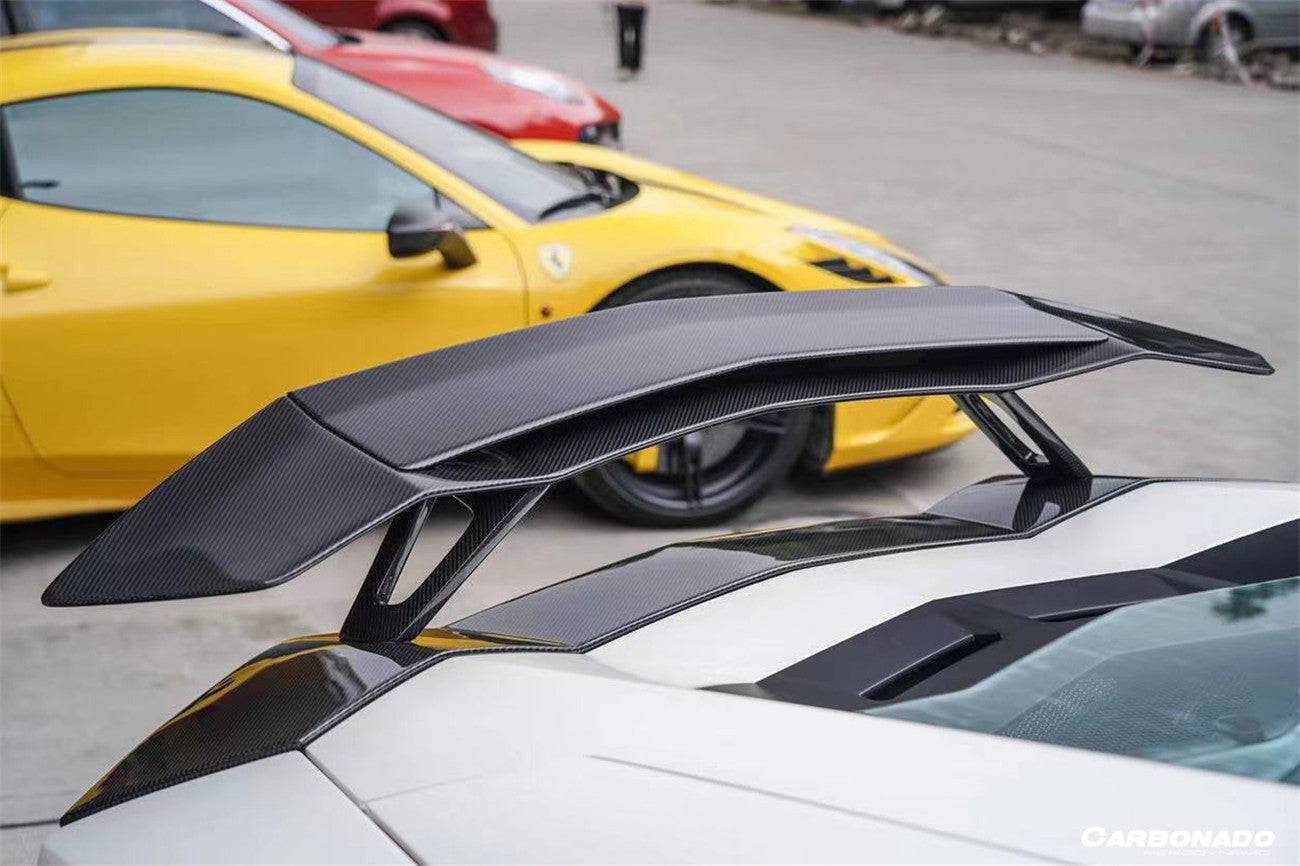 2011-2022 Lamborghini Aventador LP700 LP750 LP740 LP720 LP780 Coupe & Roadster OTC Style Trunk Spoiler Wing w/ Base - Carbonado