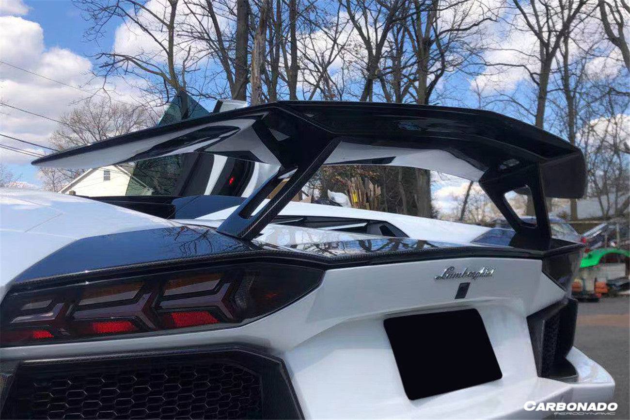 2011-2022 Lamborghini Aventador LP700 LP750 LP740 LP720 LP780 Coupe & Roadster OTC Style Trunk Spoiler Wing w/ Base - Carbonado