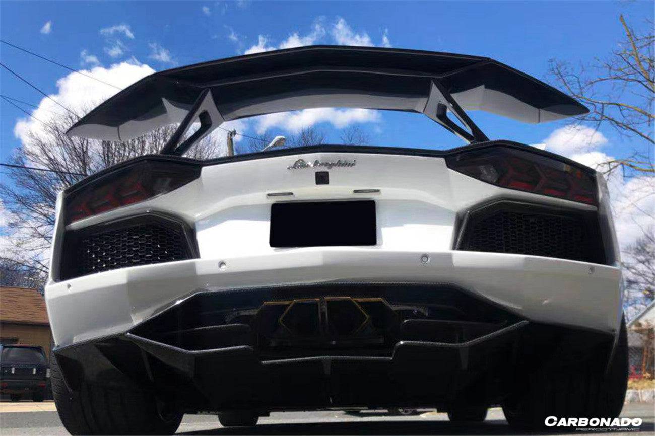 2011-2021 Lamborghini Aventador LP700 Coupe/Roadster OTC Style Trunk Spoiler Wing w/ Base - Carbonado Aero
