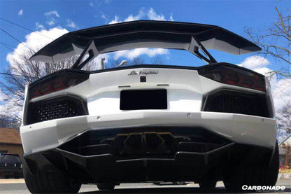 2011-2021 Lamborghini Aventador LP700 Coupe/Roadster OTC Style Trunk Spoiler Wing w/ Base - Carbonado Aero