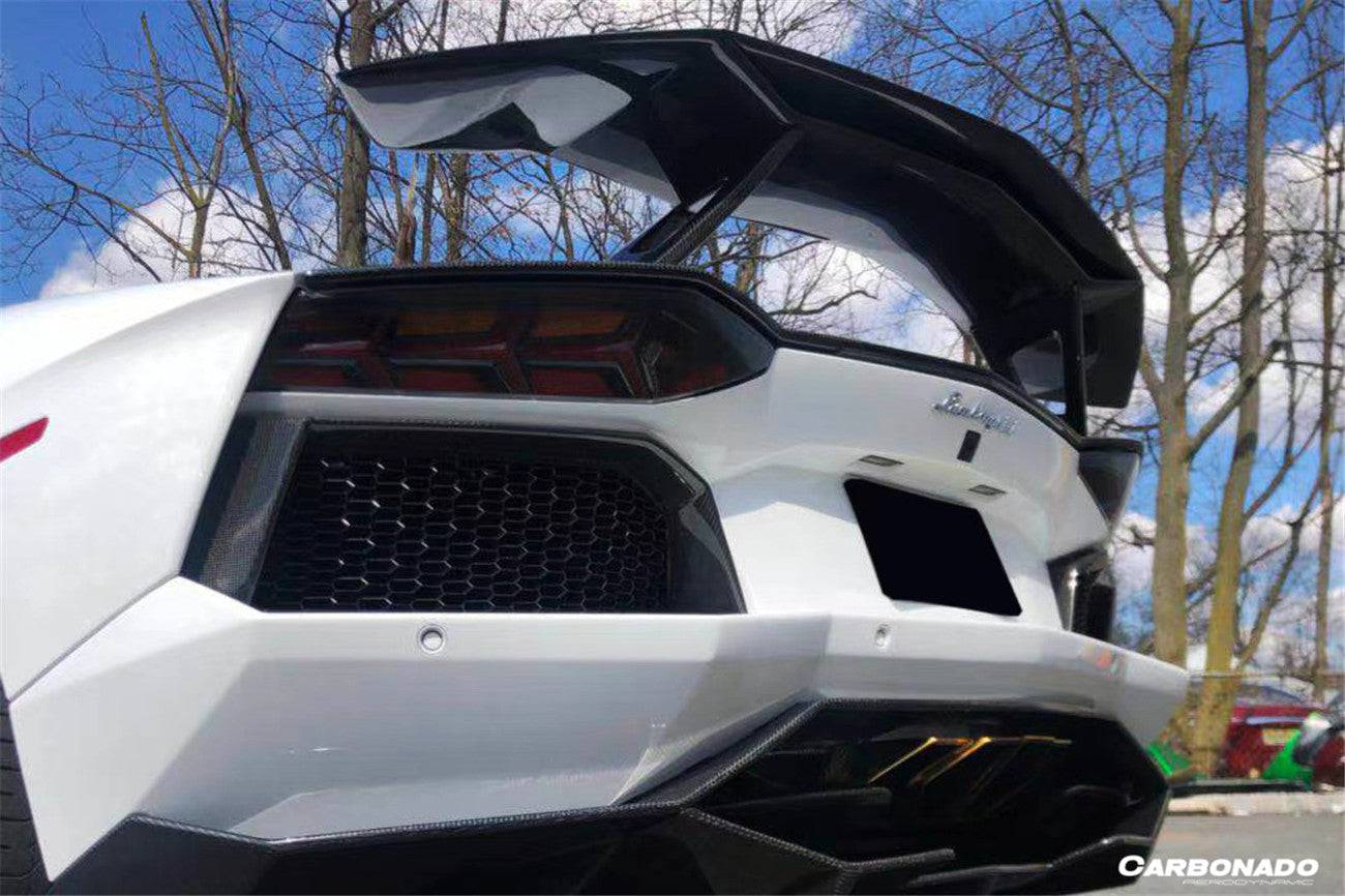 2011-2021 Lamborghini Aventador LP700 Coupe/Roadster OTC Style Trunk Spoiler Wing w/ Base - Carbonado Aero