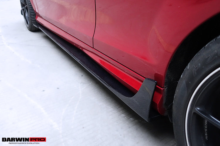 2012-2014 Mercedes Benz W204 C Class Coupe DP Style Carbon Fiber Side Skirts Under Board - DarwinPRO Aerodynamics
