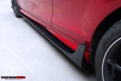 2012-2014 Mercedes Benz W204 C Class Coupe DP Style Carbon Fiber Side Skirts Under Board - DarwinPRO Aerodynamics