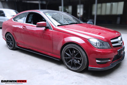 2012-2014 Mercedes Benz W204 C Class Coupe DP Style Carbon Fiber Side Skirts Under Board - DarwinPRO Aerodynamics