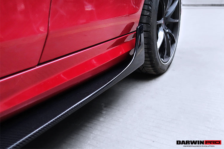 2012-2014 Mercedes Benz W204 C Class Coupe DP Style Carbon Fiber Side Skirts Under Board - DarwinPRO Aerodynamics