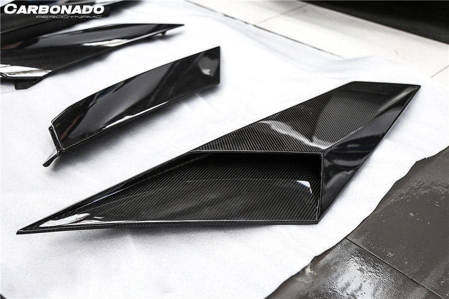 2011-2021 Lamborghini Aventador LP700 LP740 Coupe/Roadster BKSS Style Carbon Fiber Rear Side Scoops - Carbonado Aero