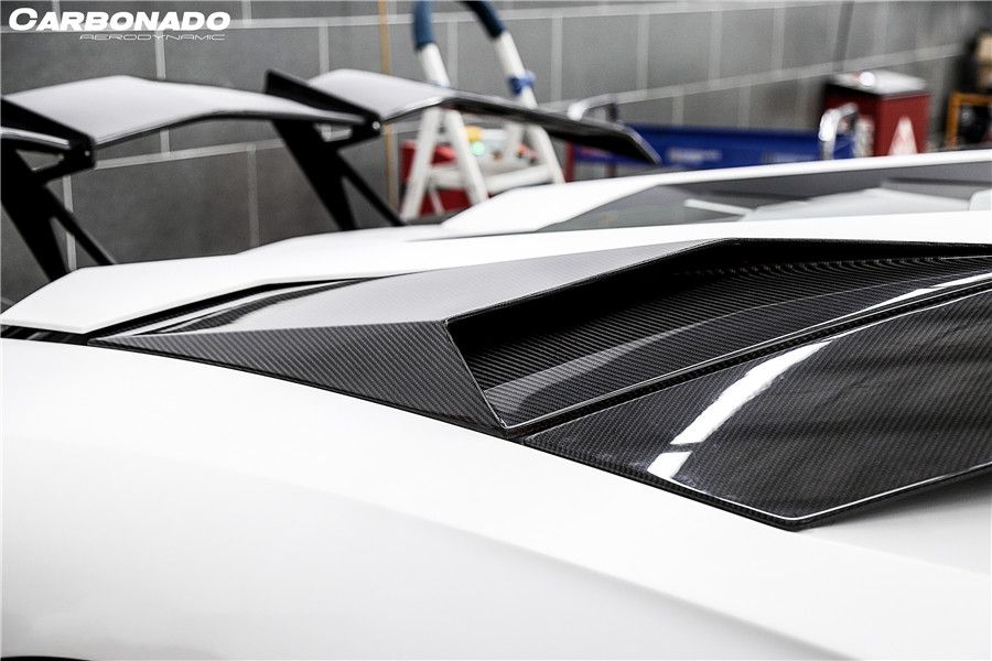 2011-2021 Lamborghini Aventador LP700 LP740 Coupe & Roadster BKSS Style Carbon Fiber Rear Side Scoops - Carbonado