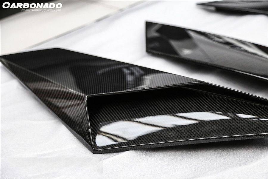 2011-2021 Lamborghini Aventador LP700 LP740 Coupe/Roadster BKSS Style Carbon Fiber Rear Side Scoops - Carbonado Aero
