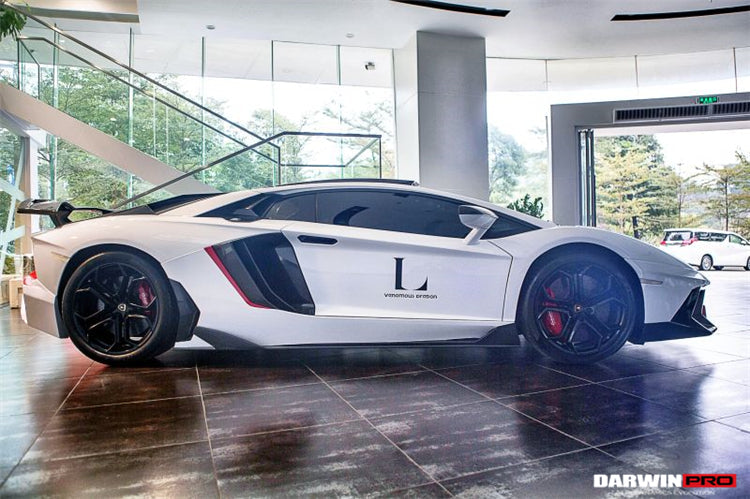 2011-2016 Lamborghini Aventador LP700 Coupe/Roadster BKSS Style Carbon Fiber Side Skirts Under Board - DarwinPRO Aerodynamics