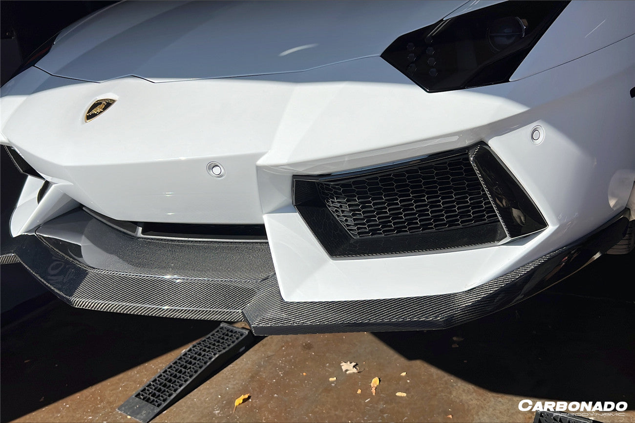 2011-2016 Lamborghini Aventador LP700 Coupe/Roadster DC Style Carbon Fiber Front Lip - Carbonado