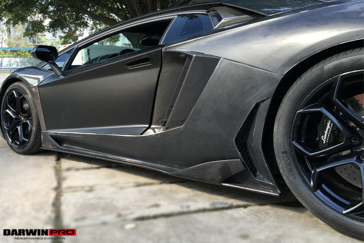 2011-2021 Lamborghini Aventador LP700 LP740 Coupe/Roadster Carbon Fiber Side Skirts - DarwinPRO Aerodynamics