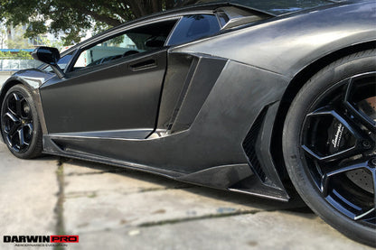 2011-2021 Lamborghini Aventador LP700 LP740 Coupe/Roadster Carbon Fiber Side Skirts - DarwinPRO Aerodynamics