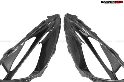 2017-2020 McLaren 720s Dry Carbon Fiber Headlight Inserts Tim Replacement - DarwinPRO Aerodynamics