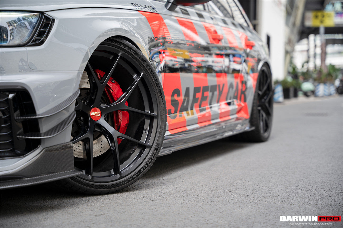 2020-2022 Audi RS4 B9.5 BKSS Style Carbon Fiber Front Bumper Canards - DarwinPRO Aerodynamics