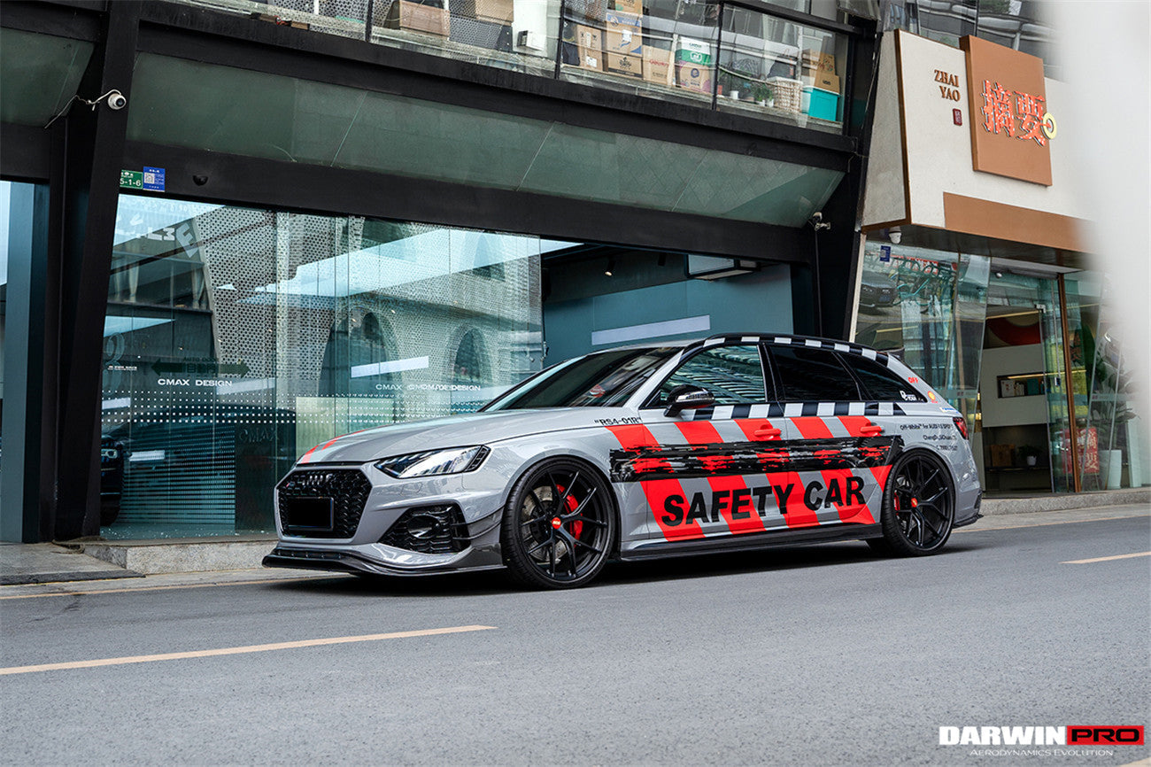 2020-2022 Audi RS4 B9.5 BKSS Style Carbon Fiber Front Bumper Canards - DarwinPRO Aerodynamics