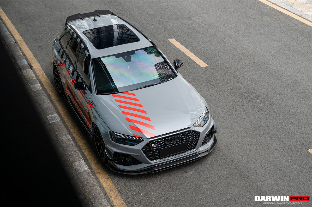 2020-2022 Audi RS4 B9.5 BKSS Style Carbon Fiber Front Bumper Canards - DarwinPRO Aerodynamics