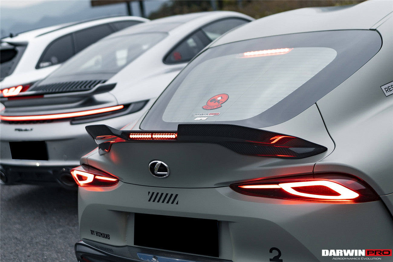 2019-UP Toyota GR Supra (J29/DB) A90 A91 BKSS Style Carbon Fiber Trunk Spoiler w/ LED Light - DarwinPRO Aerodynamics