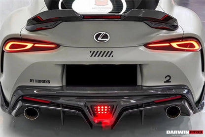 2019-UP Toyota GR Supra (J29/DB) A90 A91 BKSS Style Carbon Fiber Trunk Spoiler w/ LED Light - DarwinPRO Aerodynamics