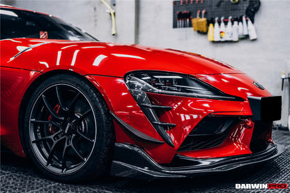 2019-UP Toyota GR Supra (J29/DB) A90 A91 BKSS Style Carbon Fiber Front Canards - DarwinPRO Aerodynamics