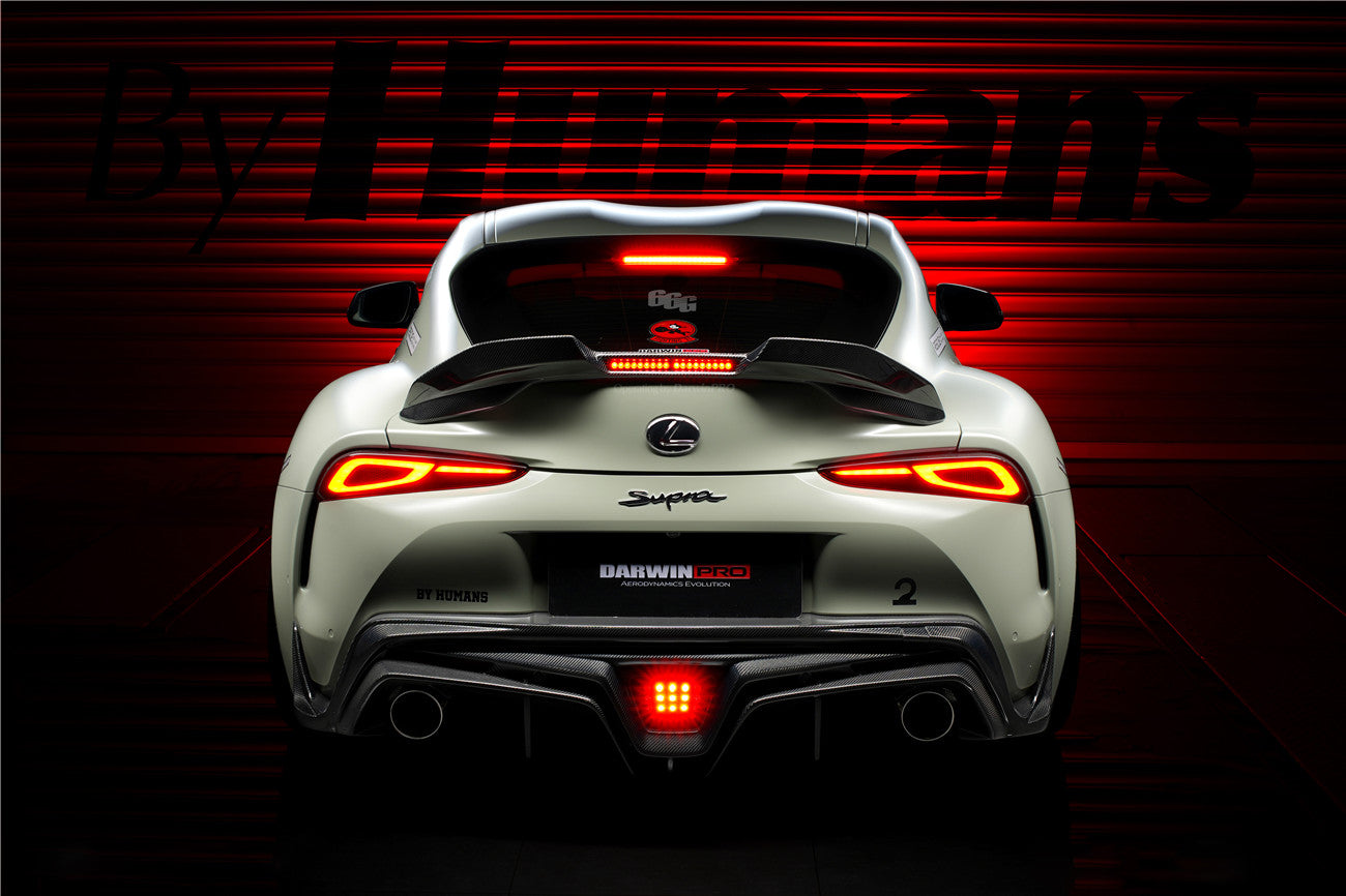 2019-UP Toyota GR Supra (J29/DB) A90 A91 BKSS Style Carbon Fiber Trunk Spoiler w/ LED Light - DarwinPRO Aerodynamics