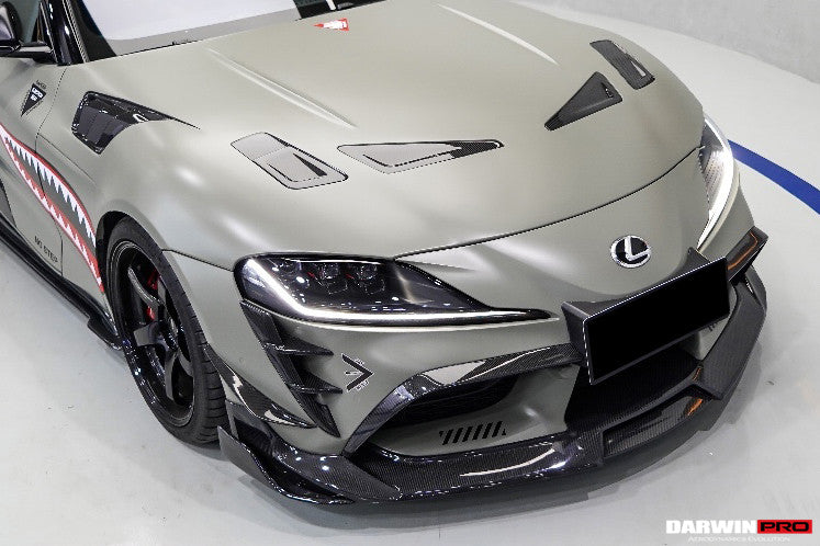 2019-UP Toyota GR Supra (J29/DB) A90 A91 BKSS Style Carbon Fiber Front Canards - DarwinPRO Aerodynamics