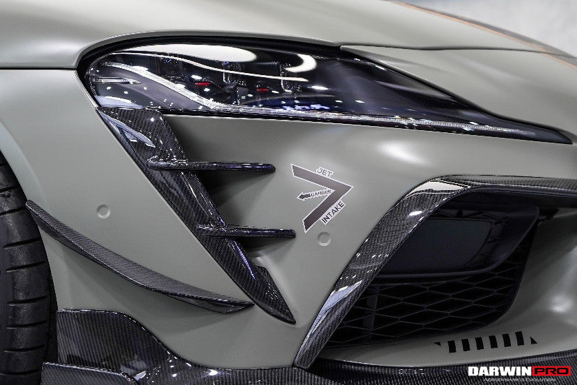 2019-UP Toyota GR Supra (J29/DB) A90 A91 BKSS Style Carbon Fiber Front Canards - DarwinPRO Aerodynamics