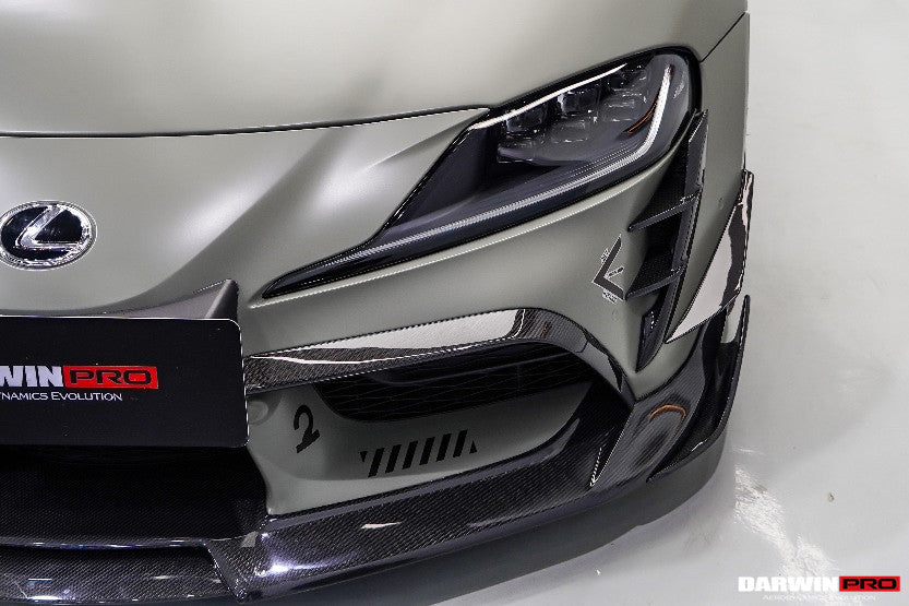2019-UP Toyota GR Supra (J29/DB) A90 A91 BKSS Style Carbon Fiber Front Canards - DarwinPRO Aerodynamics