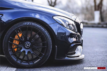 2015-2021 Mercedes Benz W205 C63/S AMG Sedan BKSS Style Carbon Fiber Front Lip - DarwinPRO Aerodynamics