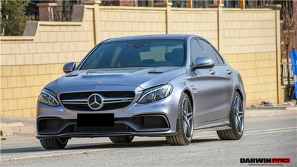 2015-2021 Mercedes Benz W205 C63/S AMG Carbon Fiber Front Canards - DarwinPRO Aerodynamics