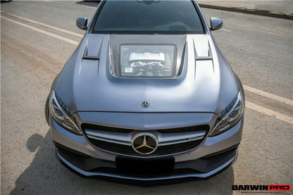2015-2021 Mercedes Benz W205 C63/S AMG Sedan BKSS Style Carbon Fiber Front Lip - DarwinPRO Aerodynamics