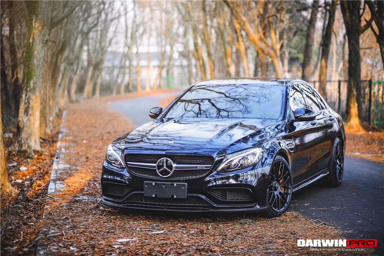 2015-2021 Mercedes Benz W205 C63/S AMG Sedan BKSS Style Carbon Fiber Front Lip - DarwinPRO Aerodynamics