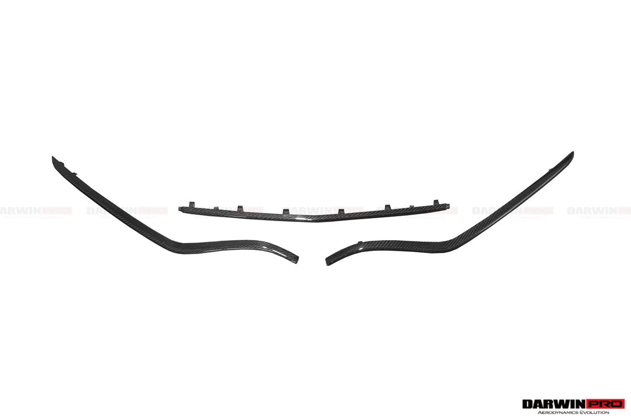 2015-2021 Mercedes Benz W205 C63/S AMG Carbon Fiber Front Bumper Trim Set (4pcs) - DarwinPRO Aerodynamics