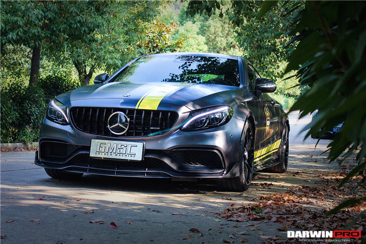 2015-2021 Mercedes Benz W205 C63/S AMG Carbon Fiber Front Canards - DarwinPRO Aerodynamics