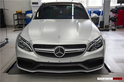 2015-2021 Mercedes Benz W205 C63/S AMG Carbon Fiber Front Bumper Trim Set (4pcs) - DarwinPRO Aerodynamics