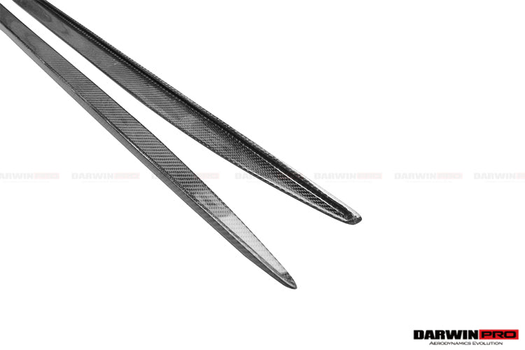 2015-2021 Mercedes Benz W205 C63/S AMG Sedan Carbon Fiber Side Skirts Extension - DarwinPRO Aerodynamics