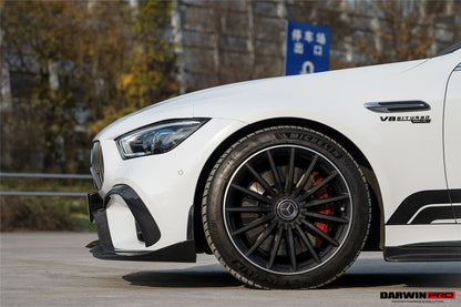 2019+ Mercedes Benz AMG GT63/S 4Door Coupe X290 Carbon Fiber Front Canards - DarwinPRO Aerodynamics