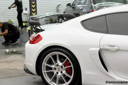 2012-2016 Porsche 981 Cayman TA Style Style Carbon Fiber Trunk Spoiler - Carbonado