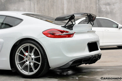 2012-2016 Porsche 981 Cayman TA Style Style Carbon Fiber Trunk Spoiler - Carbonado