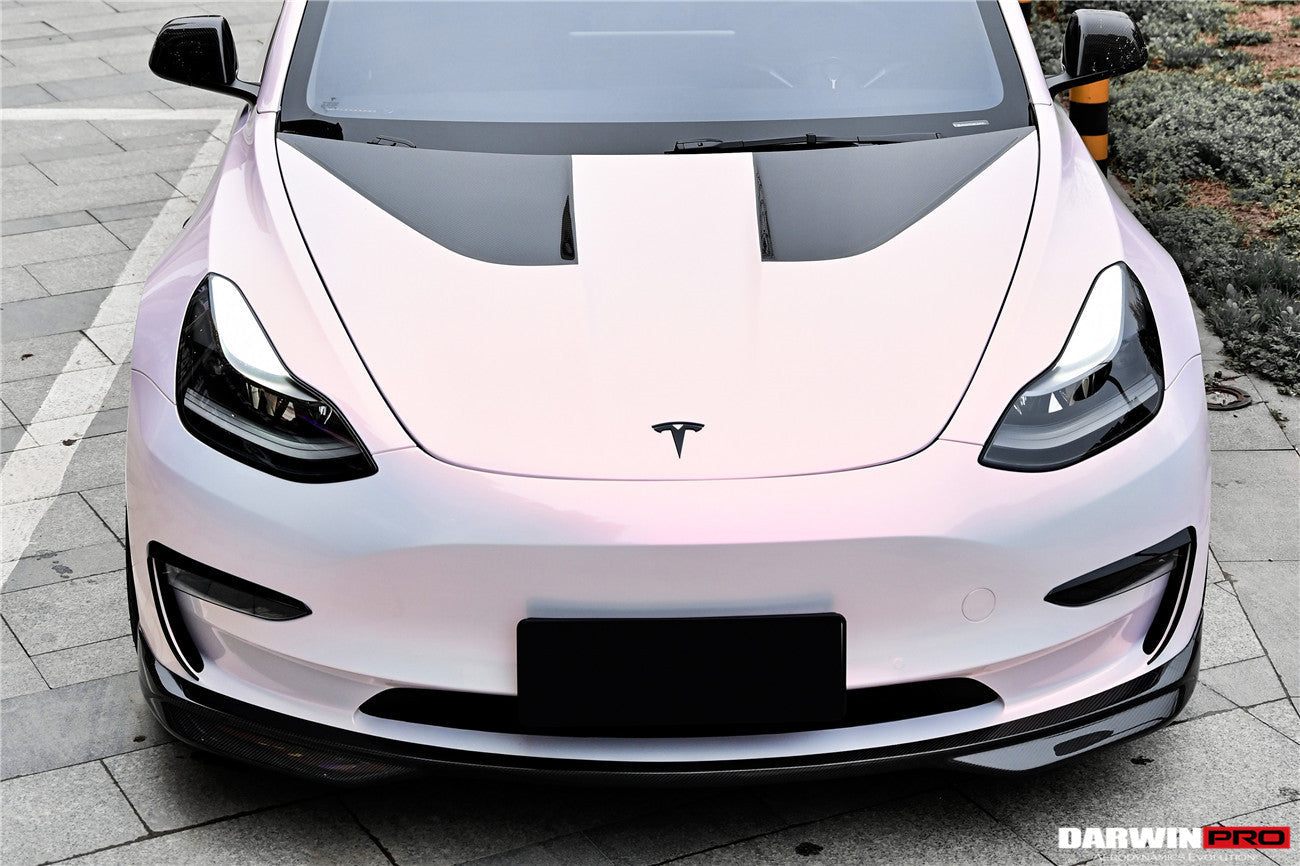 2017-2023 Tesla Model 3 IMP Performance Carbon Fiber Hood - DarwinPRO Aerodynamics