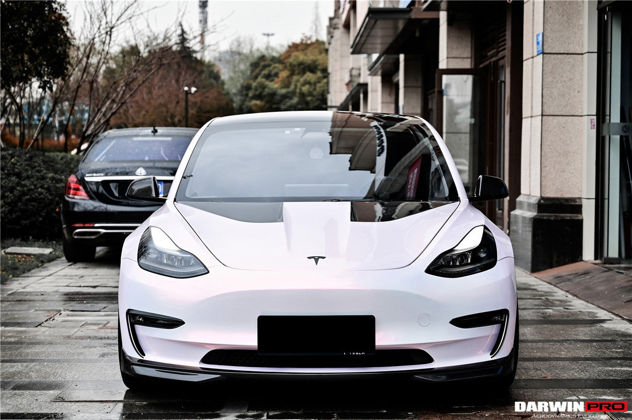 2017-2023 Tesla Model 3 IMP Performance Carbon Fiber Front Lip - DarwinPRO Aerodynamics