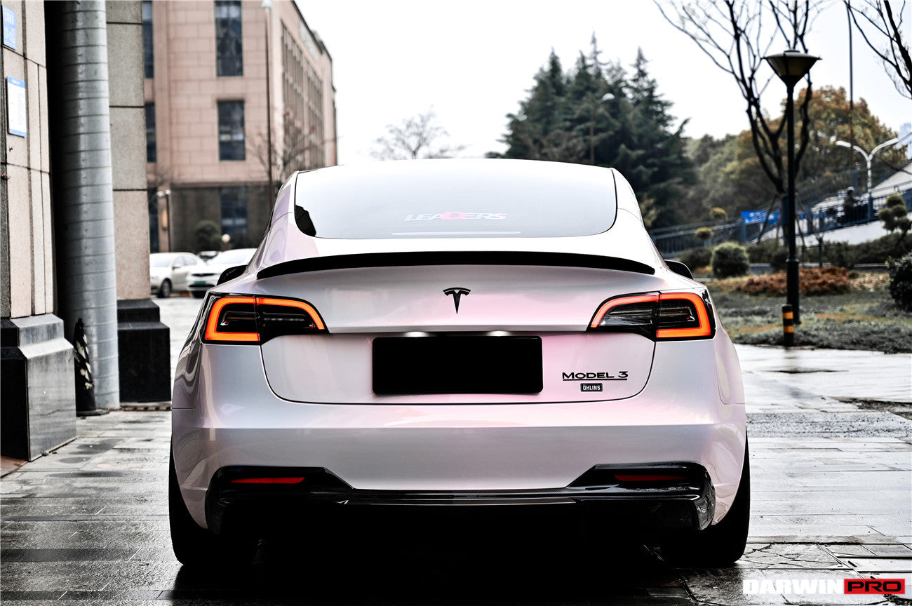 2017-2023 Tesla Model 3 IMP Performance Carbon Fiber Rear Lip - DarwinPRO Aerodynamics