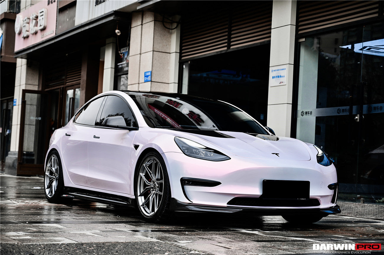 2017-2023 Tesla Model 3 IMP Performance Carbon Fiber Front Lip - DarwinPRO Aerodynamics