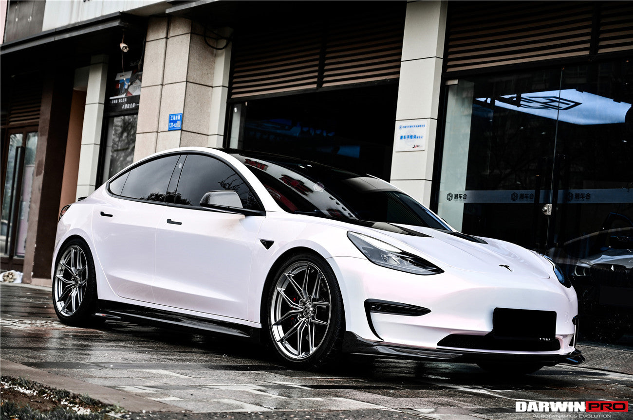 2017-2023 Tesla Model 3 IMP Performance Carbon Fiber Front Lip - DarwinPRO Aerodynamics