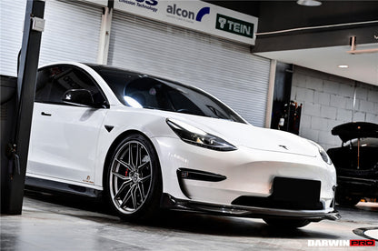 2017-2023 Tesla Model 3 IMP Performance Carbon Fiber Front Lip - DarwinPRO Aerodynamics